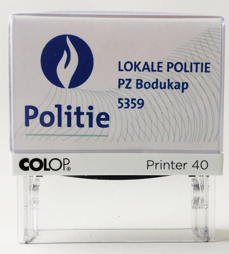 Colop 20 met gepersonaliseerde buitenzijde - 38 x 14 mm - Max. 4 tekstregels en/of logo